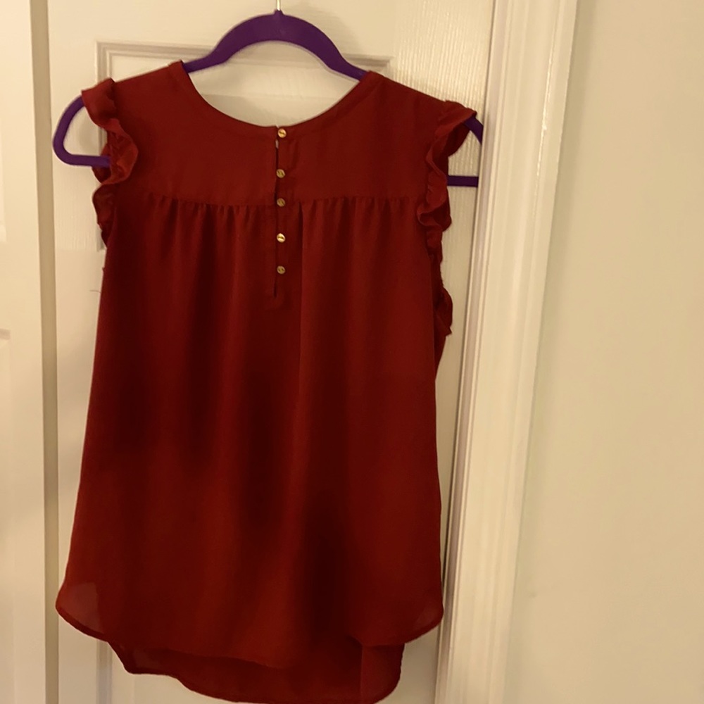Loft burgundy sleeveless top